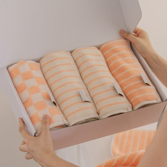 바로와 디어리얼 수건 살구 200g (4장)_이미지