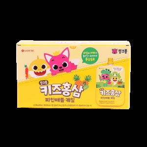  롯데칠성 핑크퐁 키즈홍삼 파인애플 케일 10팩 100ml [1개]