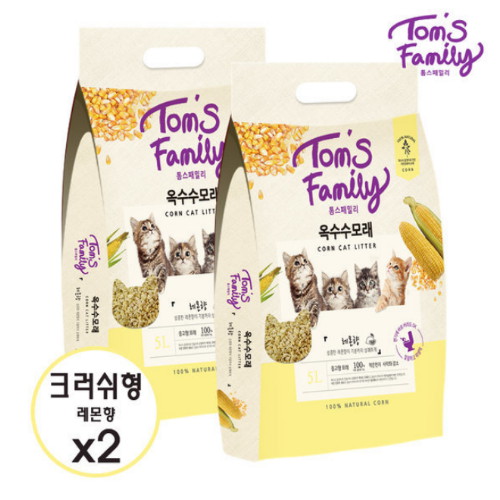 엠디클러스터 톰스패밀리 옥수수모래 크러쉬 레몬 5L (2개)