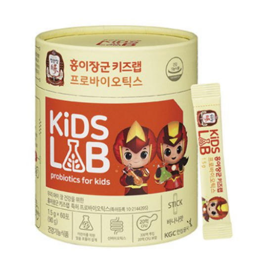 한국인삼공사 정관장 홍이장군 키즈랩 프로바이오틱스 60포 (1개)