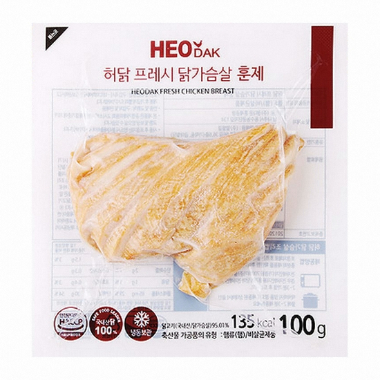 허닭 프레시 슬라이스 닭가슴살 훈제 100g (30개)_이미지