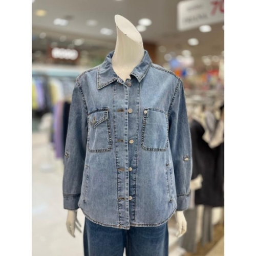 고세 소 이브존01카라넥소매롤업데님셔츠AK1GA10A_이미지