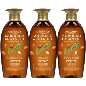 LG생활건강 오가니스트 모로코 아르간오일 앤 세라마이드 샴푸 500ml (3개)