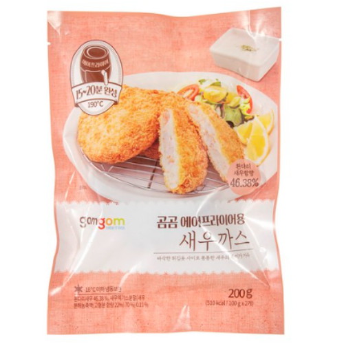 곰곰 에어프라이어용 새우까스 200g (2개)