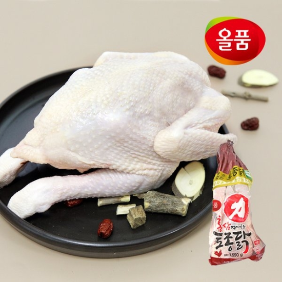 올품 홍삼먹인 토종닭 16호 1.55kg + 부재료 52g (2개)_이미지
