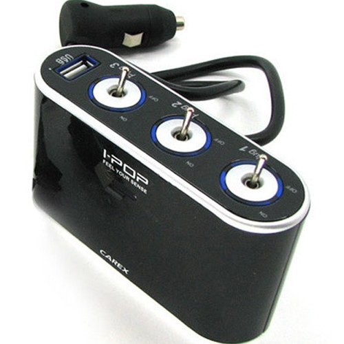 카렉스 아이팝 스위치 USB 3구 소켓