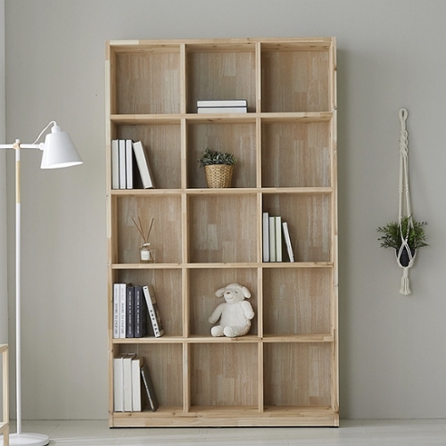블리스데코  레브 5단 삼나무 원목 책장 1190