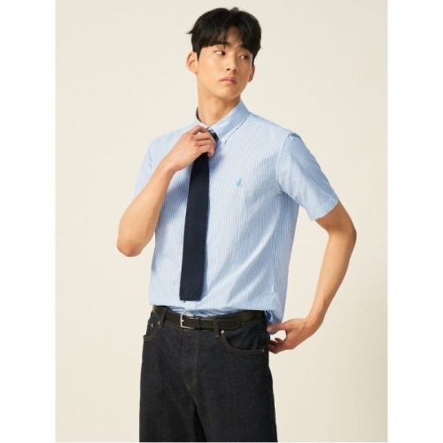 삼성물산 빈폴 시어서커 스트라이프 반소매 셔츠 스카이 블루BC5465C45Q 1038748