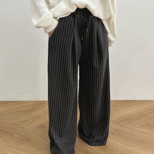 아이우먼 편한흰색세로줄팬츠 GBV995M601 빅사이즈_이미지