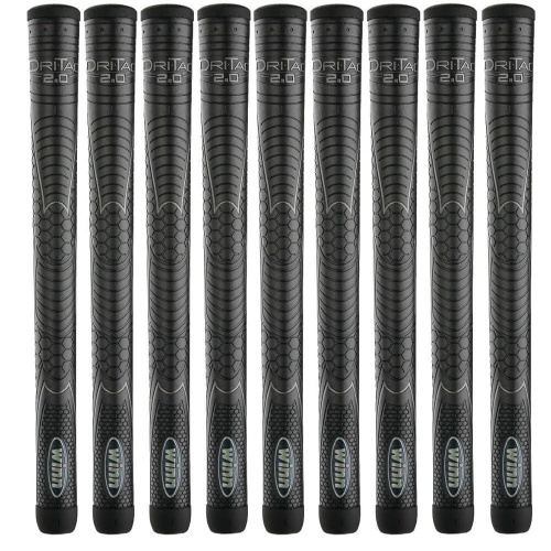 Winn Grips 72DT-JBK Dri-Tac 2.0 시리즈 어드밴스 폴리머 기술, 8피스 골프 그립 번들 오버사이즈 +0.1cm1