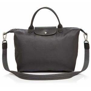 롱샴 새상품 택있음 르 플리아쥬 네오 미디엄 나일론 여행용 크로스바디 사첼 백 다크 그레이 919356