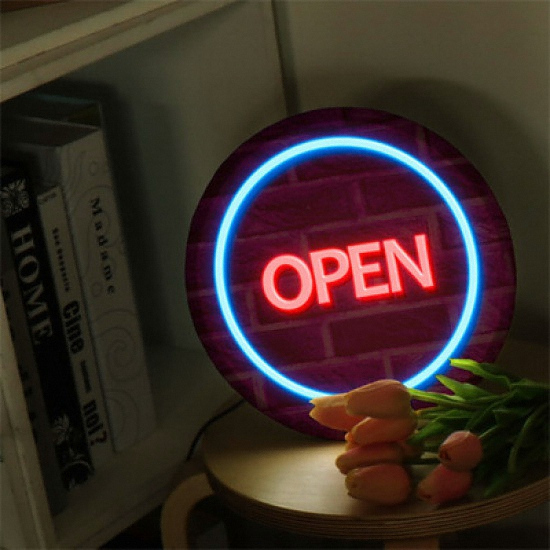 LED 네온글씨오픈앤클로즈 액자 무드등 35cm