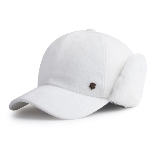 MQUM 털 퍼 귀마개 방한모자 화이트