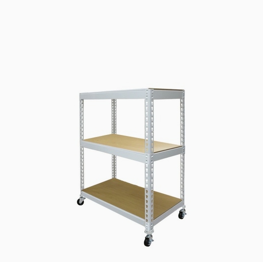 스피드랙 철제 조립식 트롤리 웨건 이동식 선반 3단 600x400 (75cm(높이))_이미지
