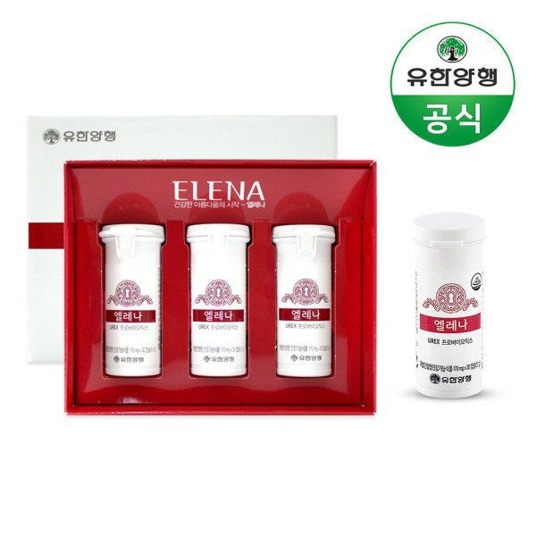 유한양행 100주년 선물세트(엘레나 질유산균 30캡슐 x 3개 + 핸드크림)