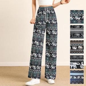 셀러허브 코끼리패턴 밴딩 통바지 SD-230511 S10466413