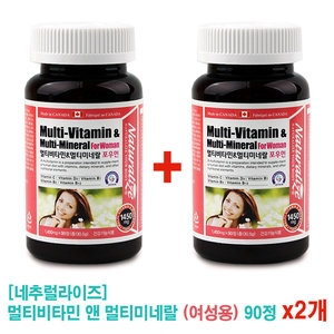  내추럴라이즈 멀티비타민 & 멀티미네랄 포우먼 90정 [2개]