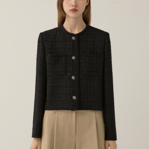 인동에프엔 리스트 울 트위드 라운드넥 자켓 TWWJKP72090