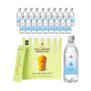 할리스커피 할리스 탄산수 플레인 500ml 20개 + 스무디 스틱 제주한라봉 16g 40개입