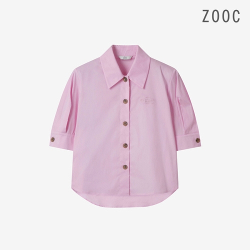 쥬크 퍼프소매 단추 포인트 반팔 블라우스 LP_V252MSC935