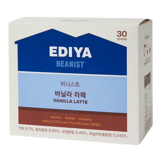 이디야 비니스트 바닐라라떼 30개입 (3개)