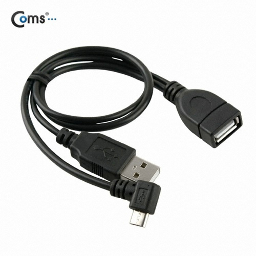 라이트컴 COMS 스마트폰 OTG 케이블 USB M/F, 마이크로5핀-30cm NA773_이미지