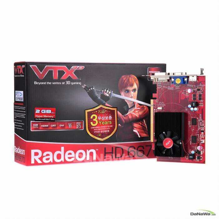 VTX3D �󵥿� HD 6670 D3 1GB