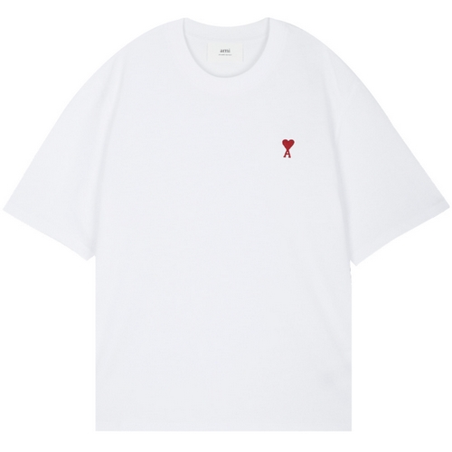 AMI 하트 로고 코튼 반팔 티셔츠 BFUTS005 726