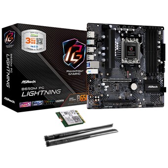 <b>ASRock</b> B650M <b>PG</b> <b>Lightning</b> + WiFi6E 모듈 패키지 에즈윈