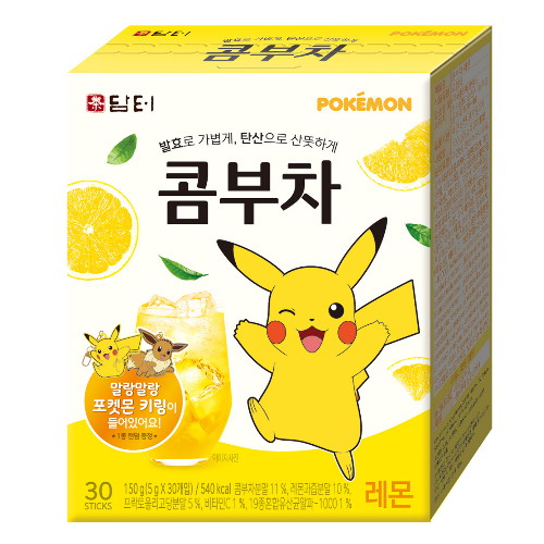 담터 포켓몬 콤부차 레몬 30T (1개)_이미지