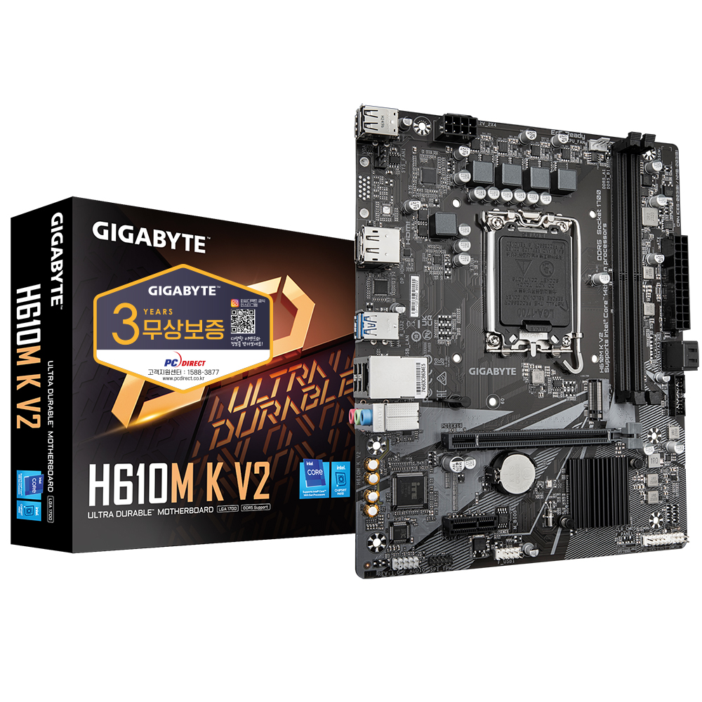 GIGABYTE H610M K V2 피씨디렉트이미지입니다. 누르면 해당 게시물로 새창이동합니다.
