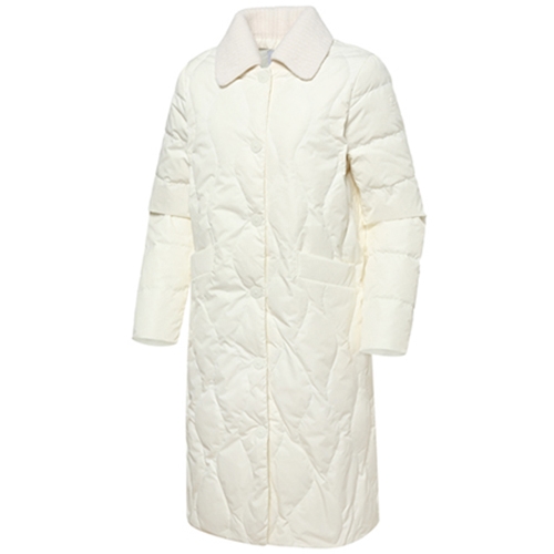 와이드앵글 CF 변형 니트 카라 롱다운 자켓 WWW21546W3_이미지