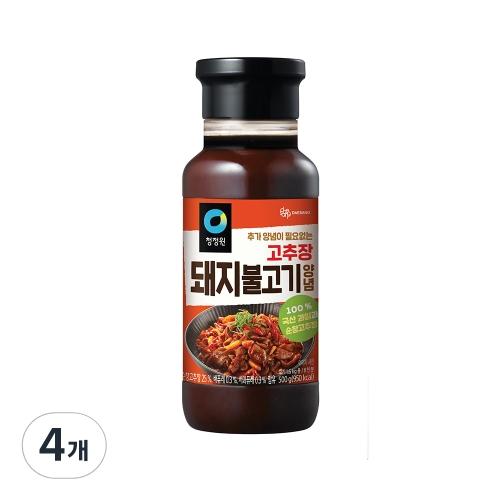 청정원 고추장 돼지불고기 양념 500g (4개)_이미지