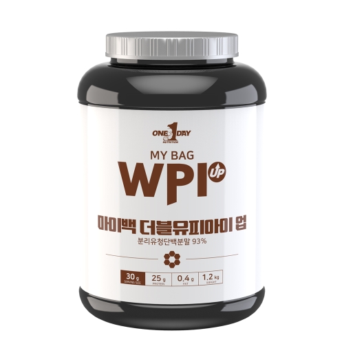 원데이뉴트리션 초코맛_단백질 쉐이크 헬스 보충제 분리 유청 웨이프로틴 WPI UP 용기 1200g 1개