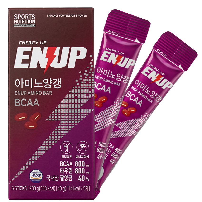 엔업 아미노양갱 팥 40g 5포 (1개)_이미지