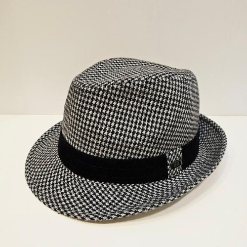 캡텐 ELE5UVC003_엘르 모직체크 중절모 BK_이미지