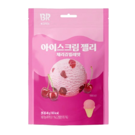 배스킨라빈스 아이스크림 젤리 체리쥬빌레맛 48g (4개)_이미지