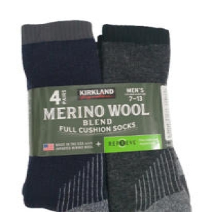커클랜드 메리노울 등산 아웃도어 양말 4족