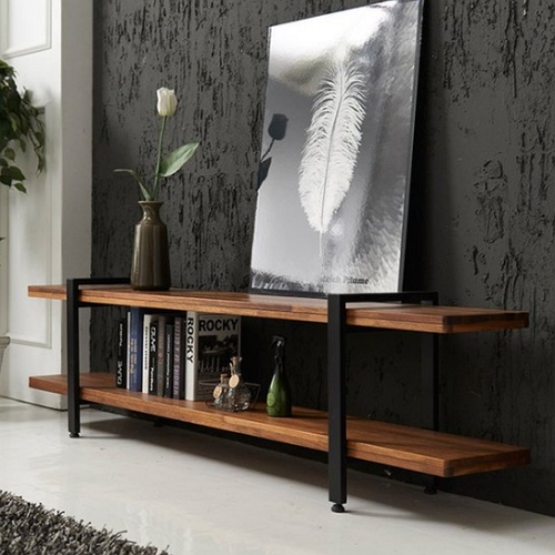 미소비즈 리즈빌퍼니처 루폴 멀바우원목 거실장 1800