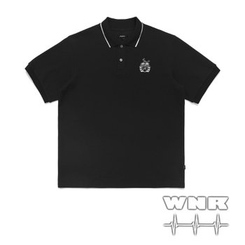 카디널 로고 피케 반팔 티셔츠 M3313LTS07BLK