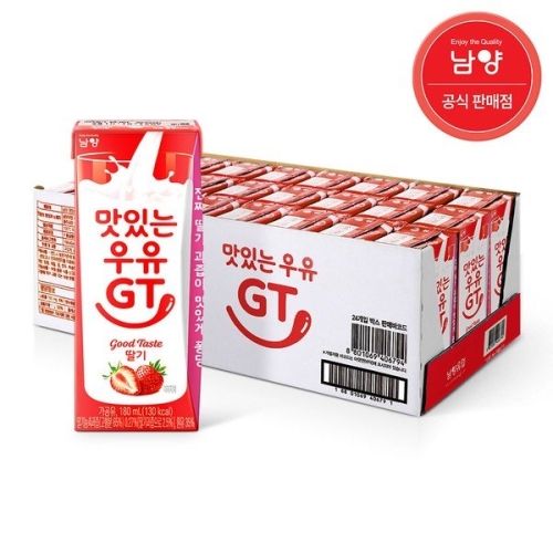 남양유업 맛있는우유 GT 딸기 180ml (24개)