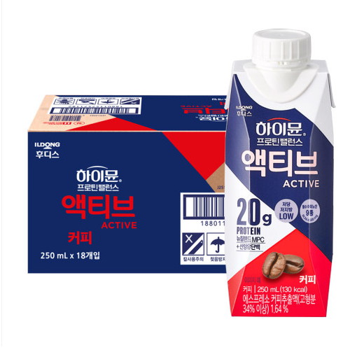 하이뮨 프로틴 밸런스 액티브 커피 250ml (36개)_이미지