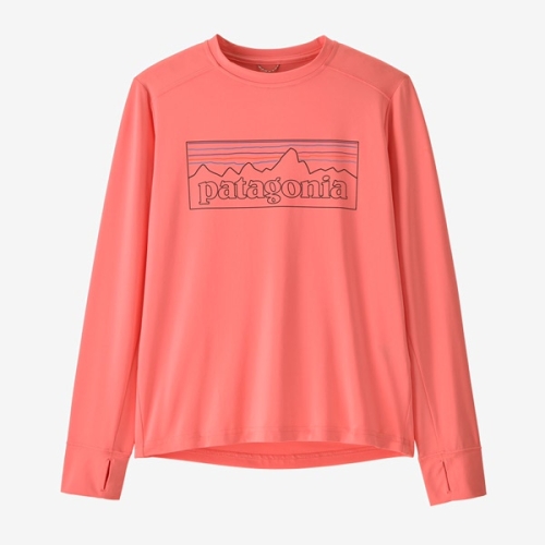 62386R5 키즈 롱-슬리브드 캐필린 실크웨이트 티셔츠 PG