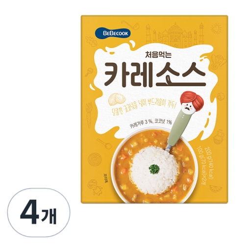 베베쿡 처음먹는 덮밥 소스 카레 200g (4개)