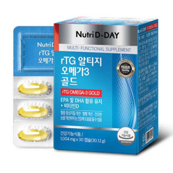 뉴트리디데이  rTG 알티지 오메가3 골드 30캡슐 (1개)