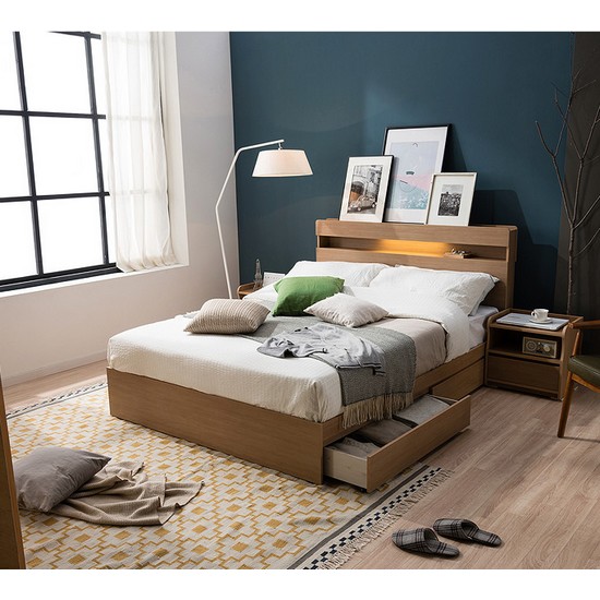 삼익가구 글로우 수납 LED침대 Q (SB필로우탑7존독립)