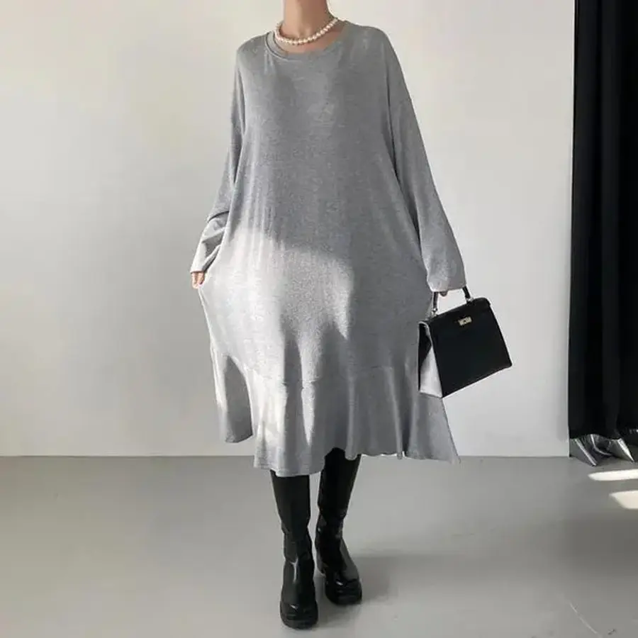 아이우먼 심플롱기모무지원피스 RAQ130M