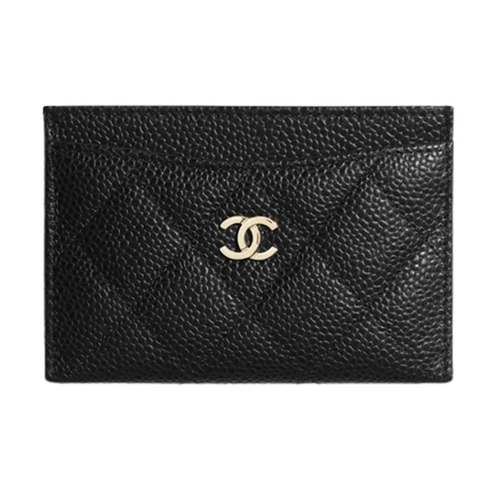 샤넬 캐비어 클래식 카드홀더 AP0213 (블랙 금장)_이미지