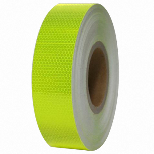BJ PVC 벌집 반사 테이프 50mm x 50m 형광노랑