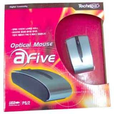 테크노아 Afive Optical 스틸 마우스 유니셀